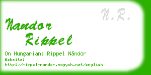 nandor rippel business card