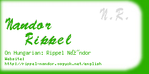 nandor rippel business card